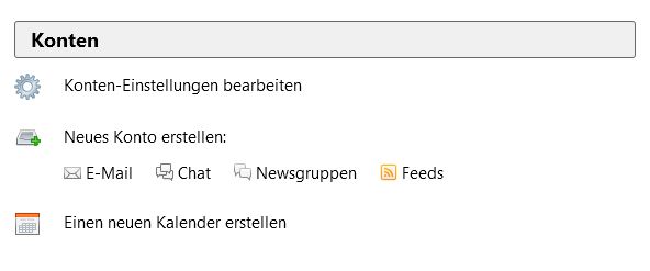 Screenshot Thunderbird Kontoeinstellungen 