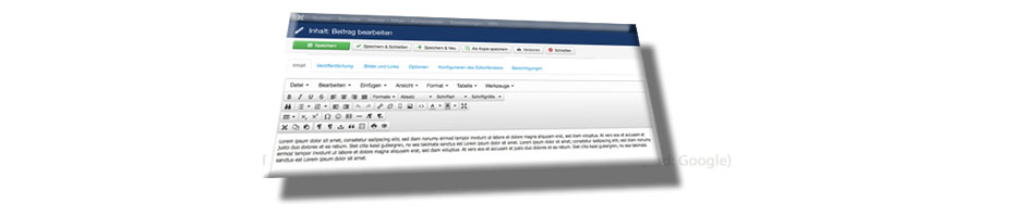 Der Editor in Joomla 3