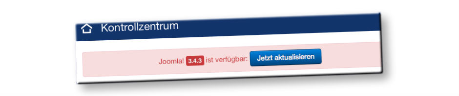 Updatebutton in Joomla 3.4 falls neue Versionen vorliegen