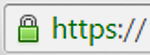 Browser kennzeichnen eine verschlüsselte Verbindung mit einem grünen Schlosssymbol