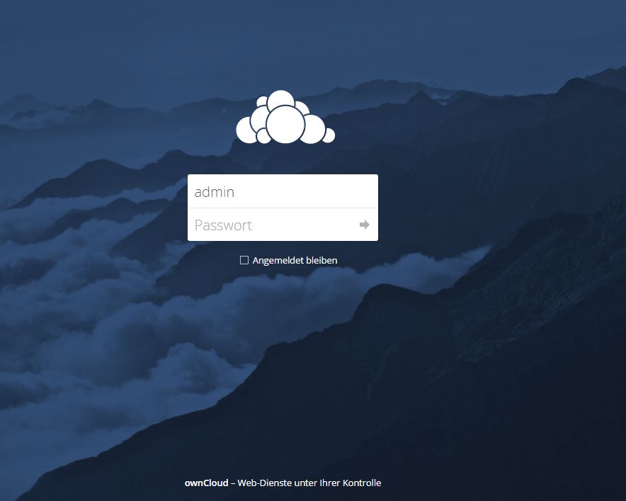 owncloud 9 Startseite 