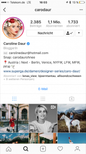 screenshot instagram caro daur profil