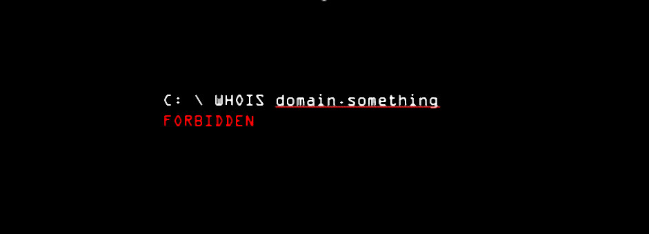Domain Whois forbidden