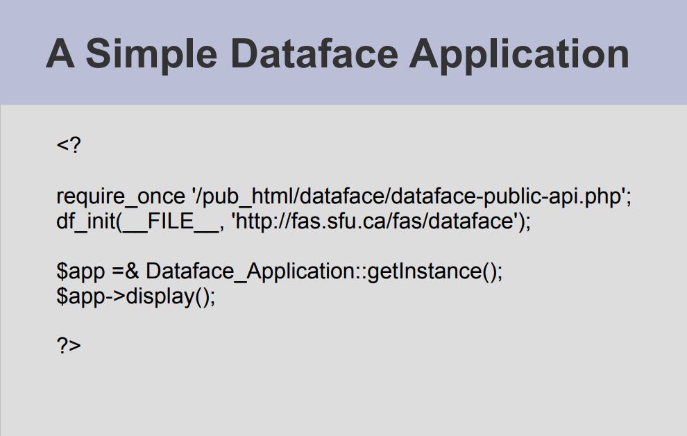 Xataface Minimum Application