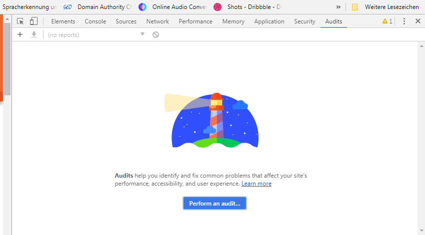 Audits (Lighthouse) in Chrome