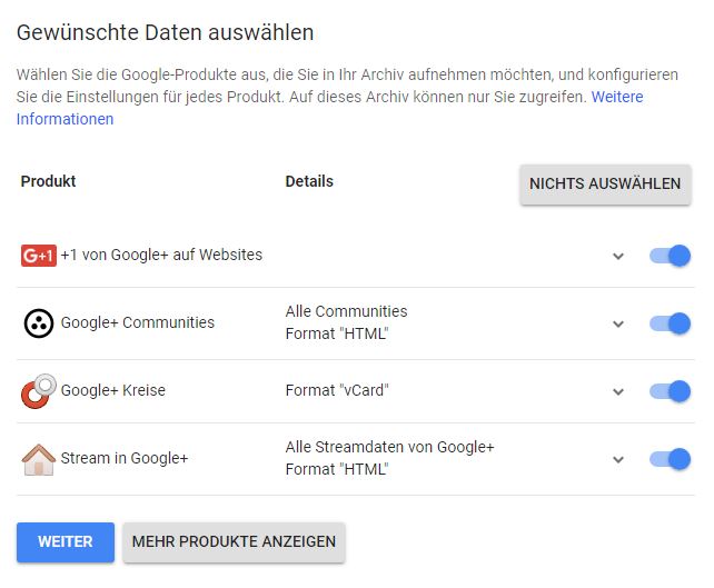Takeout Google Screenshot
