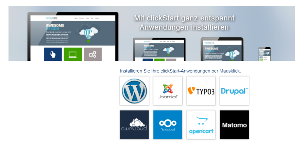 goneo clickStart - Webanwendungen schnell installieren 