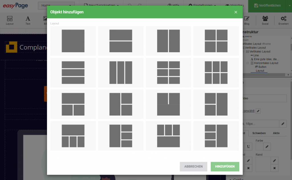 Flexibles Layout-System, das die Browser in die Lage versetzt, die Inhalte optimal anzuzeigen, horizontal und gegebnenenfalls vertikal.