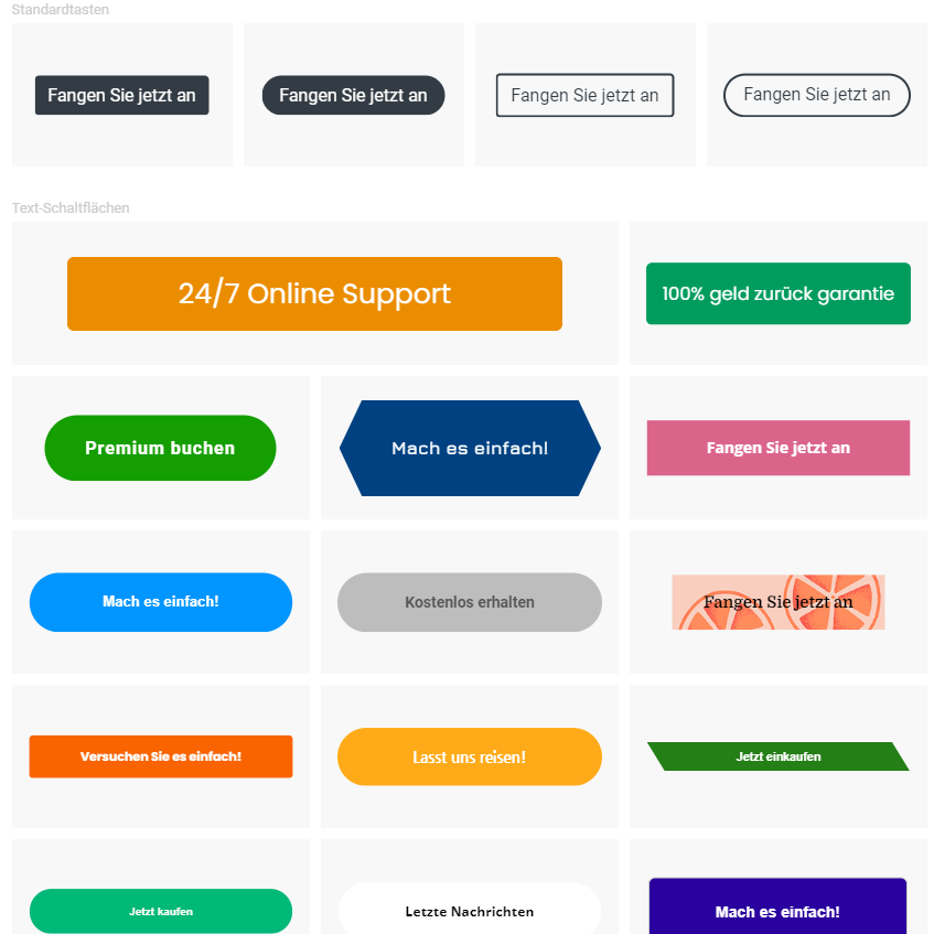 Buttons in der richtigen Form und Farbe helfen, Interaktion zu erzeugen.