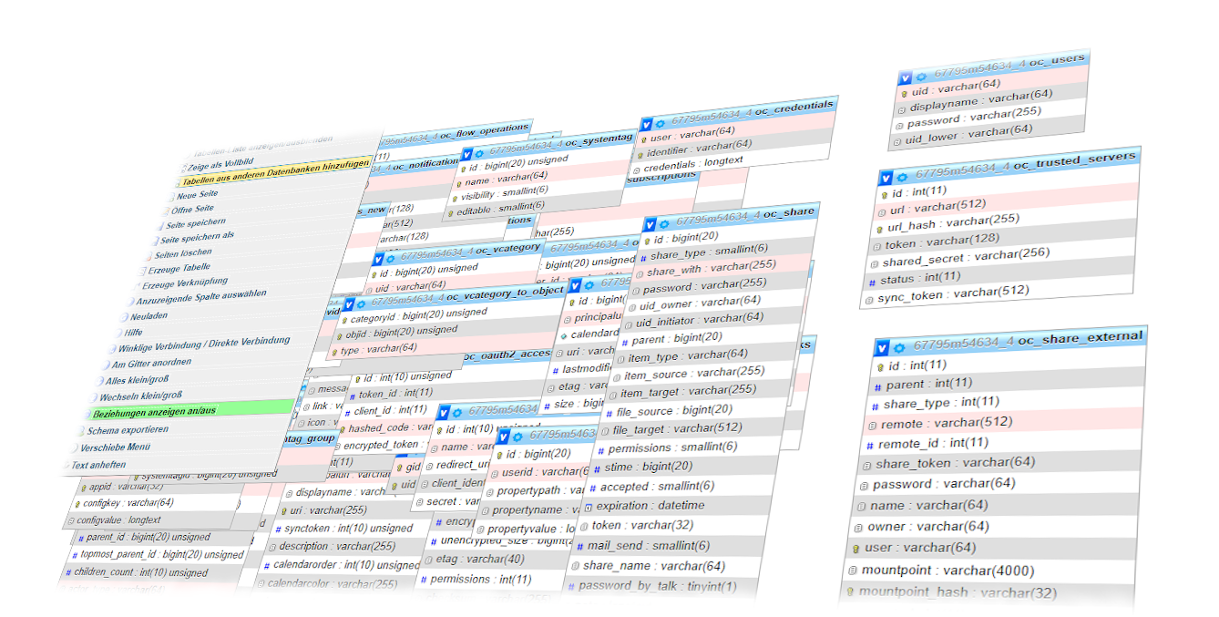 Datenbank Schema