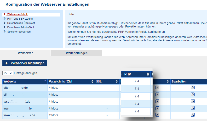 End of Life PHP 7.4. Dieses Release steht nur bis 1.2.2023 noch bereit. Ein Wechsel ist jetzt schon möglich und auch umkehrbar, falls etwas nicht fuznktioniert.