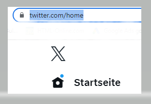 Twitter X: Die Umbenennung läuft. Die Domain twitter.com ist noch aktiv. Das Logo besteht nun aus einem "X"