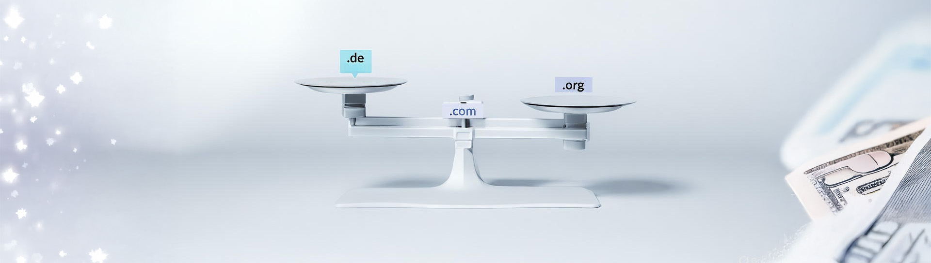verschiedene bepreiste Domainnamen Top Level Domains