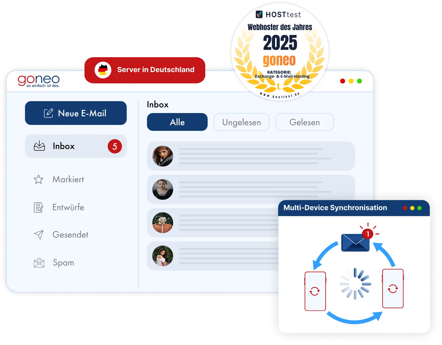 Header-Bild zur Veranschaulichung der E-Mail-Hosting-Dienste von goneo