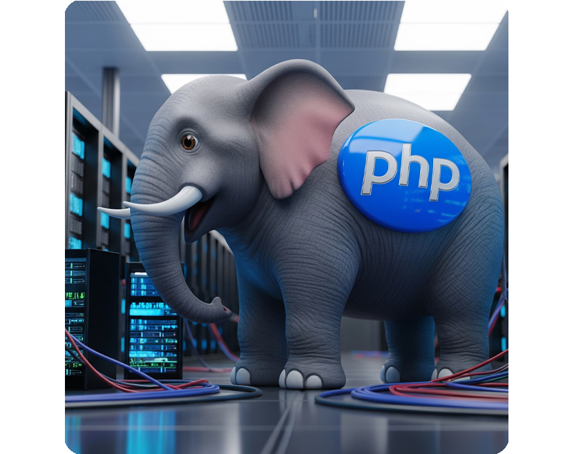 Illustration des PHP-Elefanten-Maskottchens