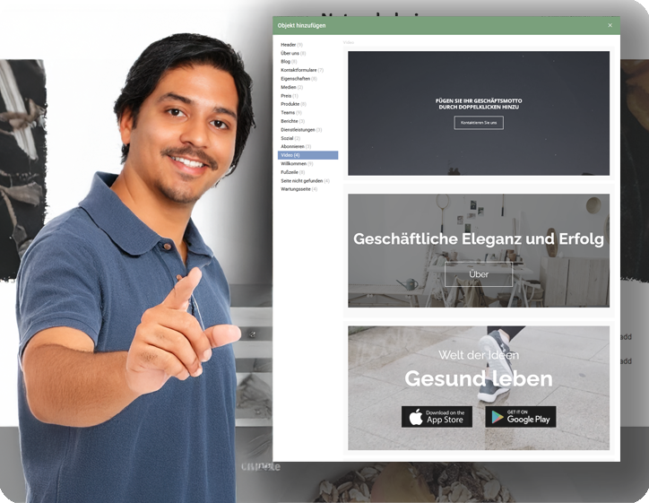 Illustration zur Erklärung des EasyPage-Website-Builders