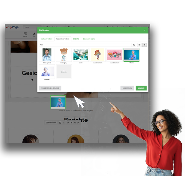 Webdesigner erklärt Inhaltskombinationen