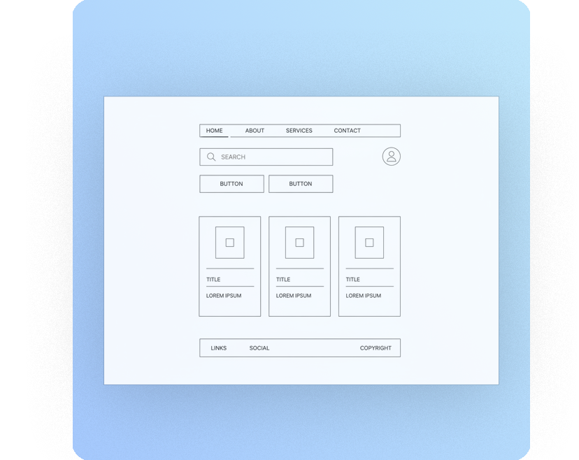 Webdesign-Illustration mit Layout und Styling