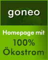 Homepage mit 100% Ökostrom