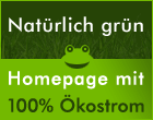 goGreen Homepage mit 100% Ökostrom